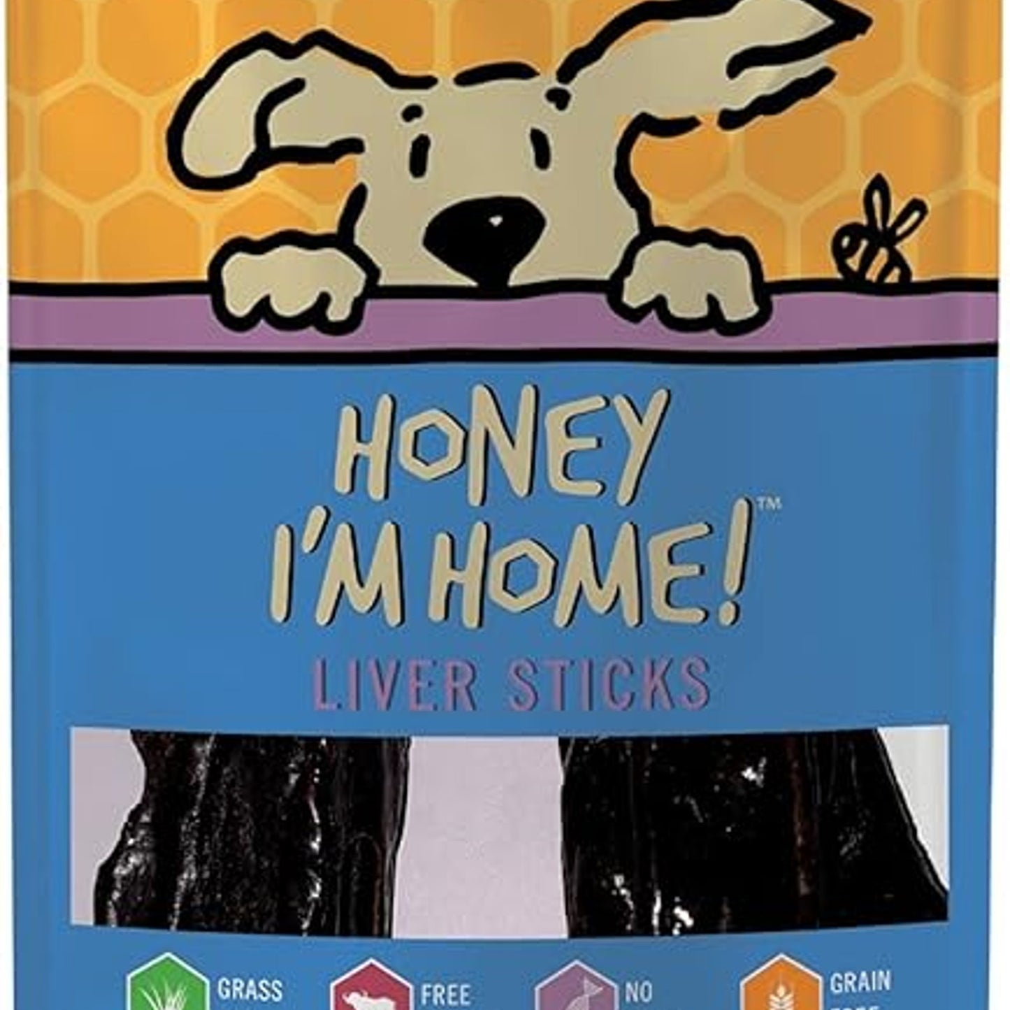 Honey I'm Home Buffalo Liver Sticks Dog Treats 4.76 Oz