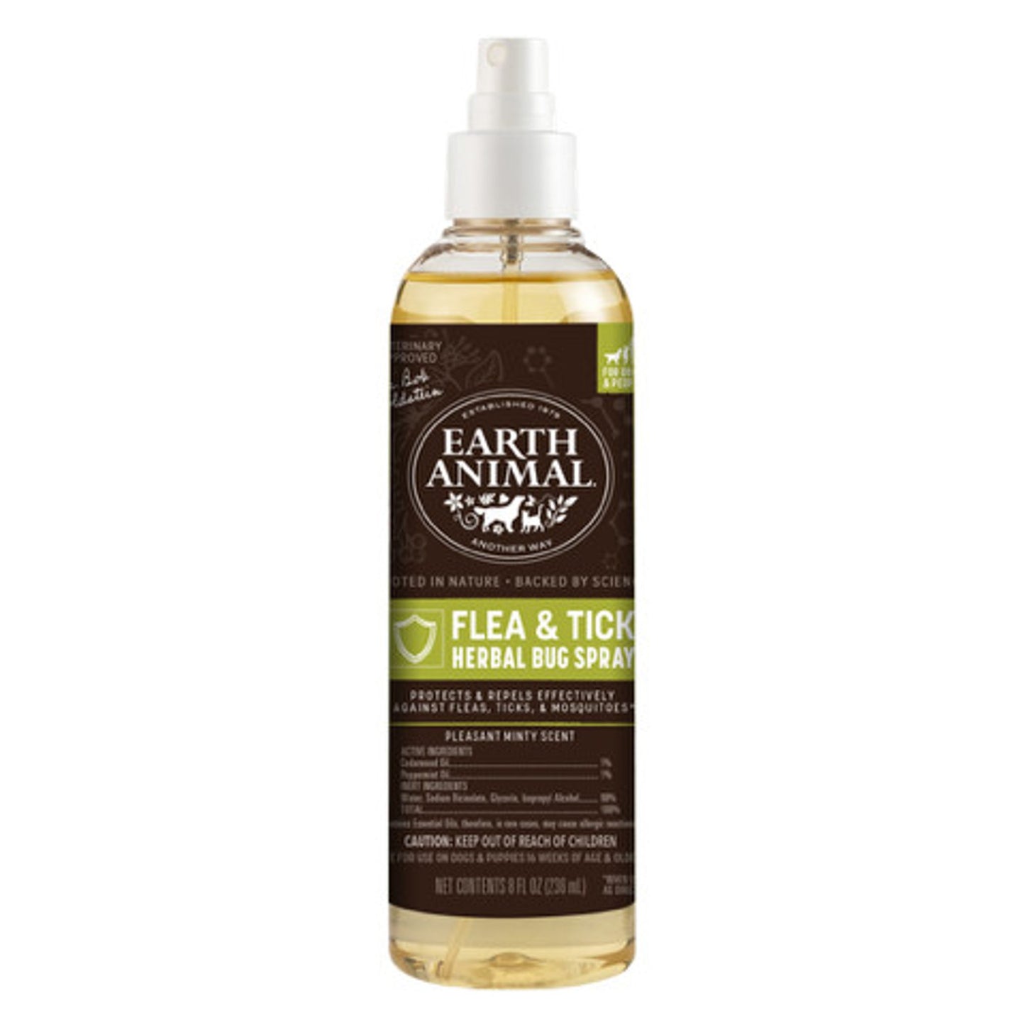 Earth Animal Herbal Bug Spray for Dogs & People, 8-oz