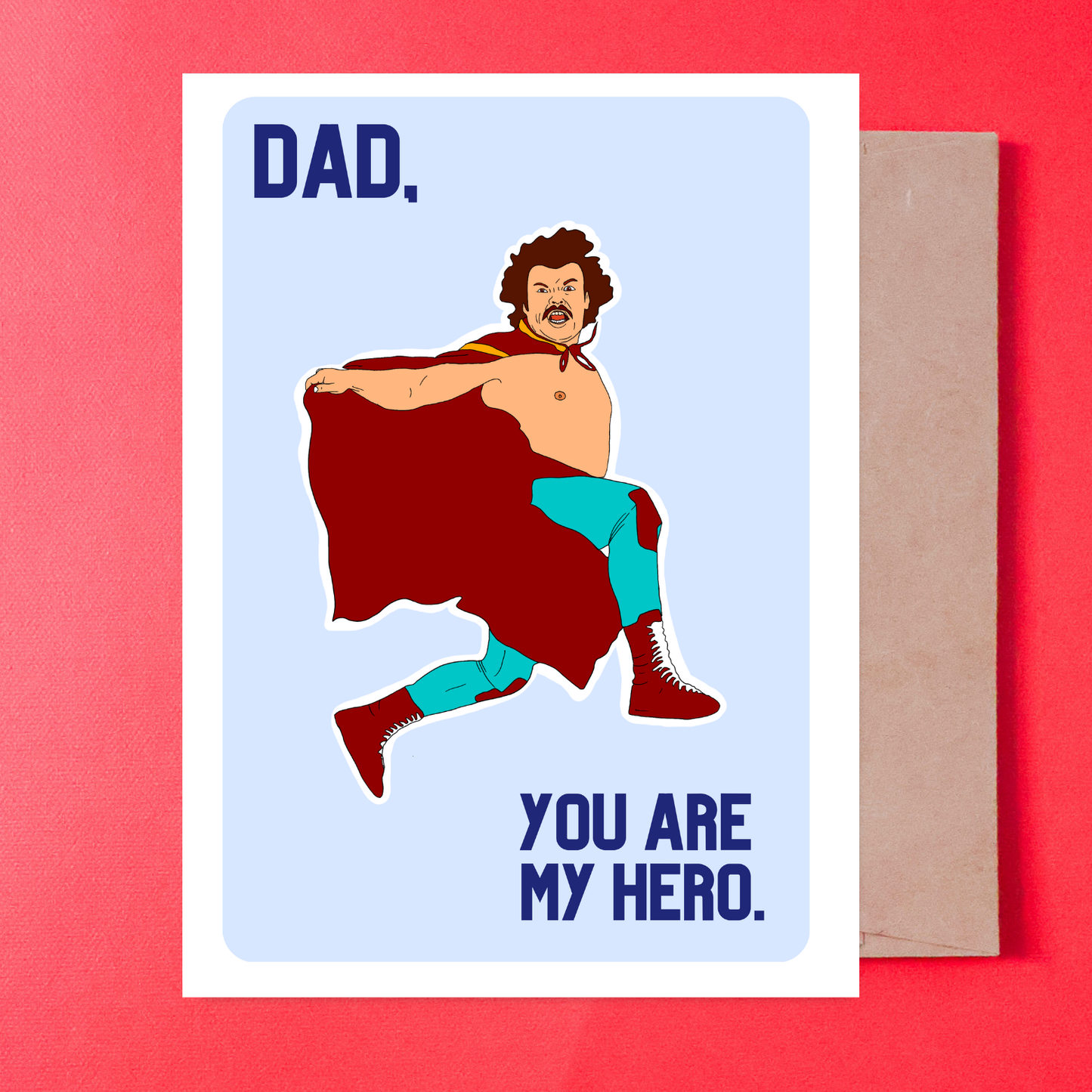 Dad you are my heroe (ENGLISH) card with envelope