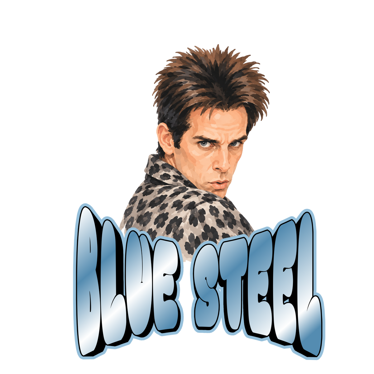 Blue Steel Sticker