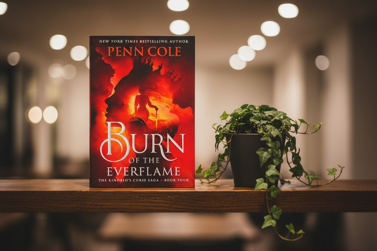Burn of the Everflame - Dark Wood Shelf with Vines