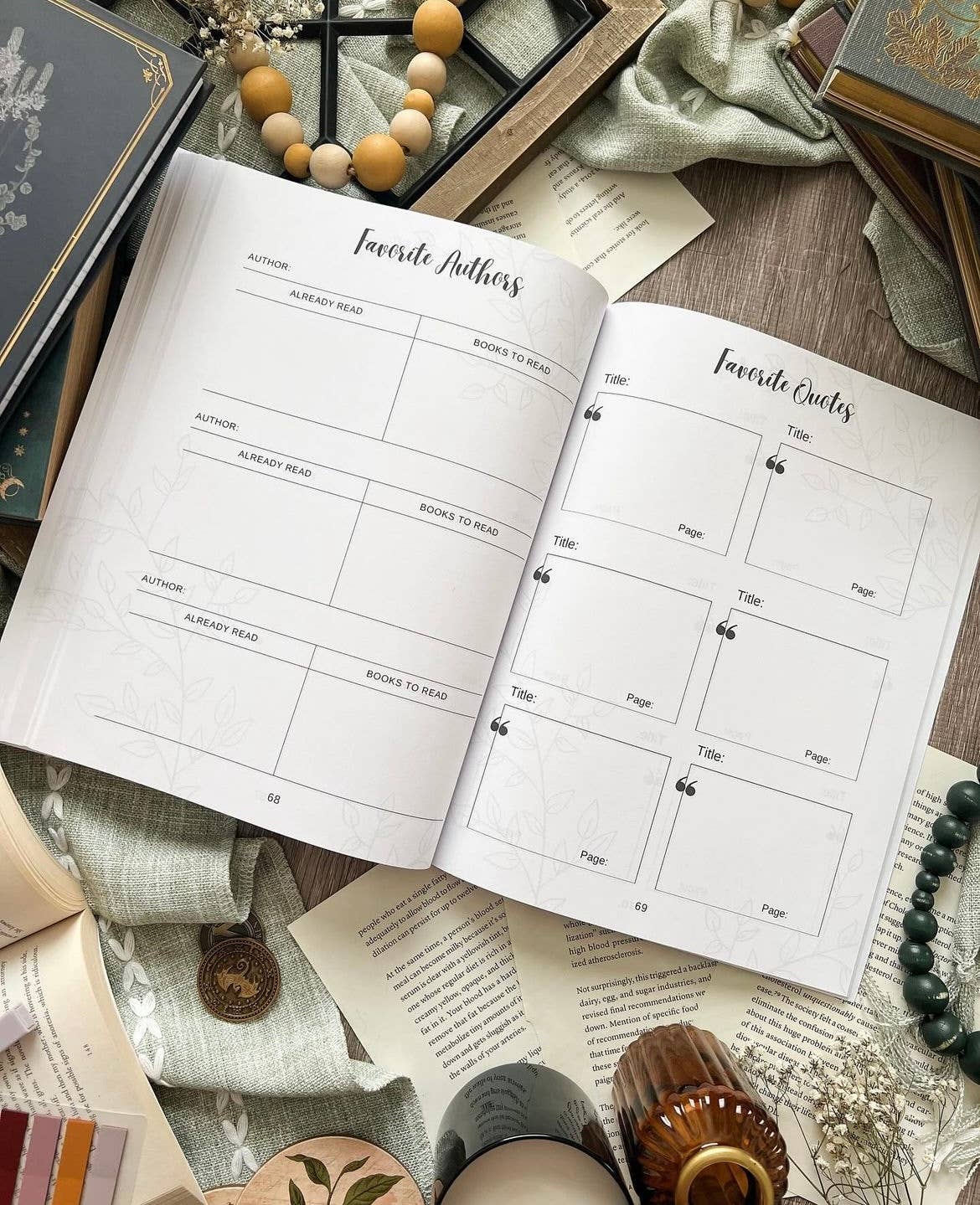 Reading Journal, Book Journal, Review Journal, Book Tracker