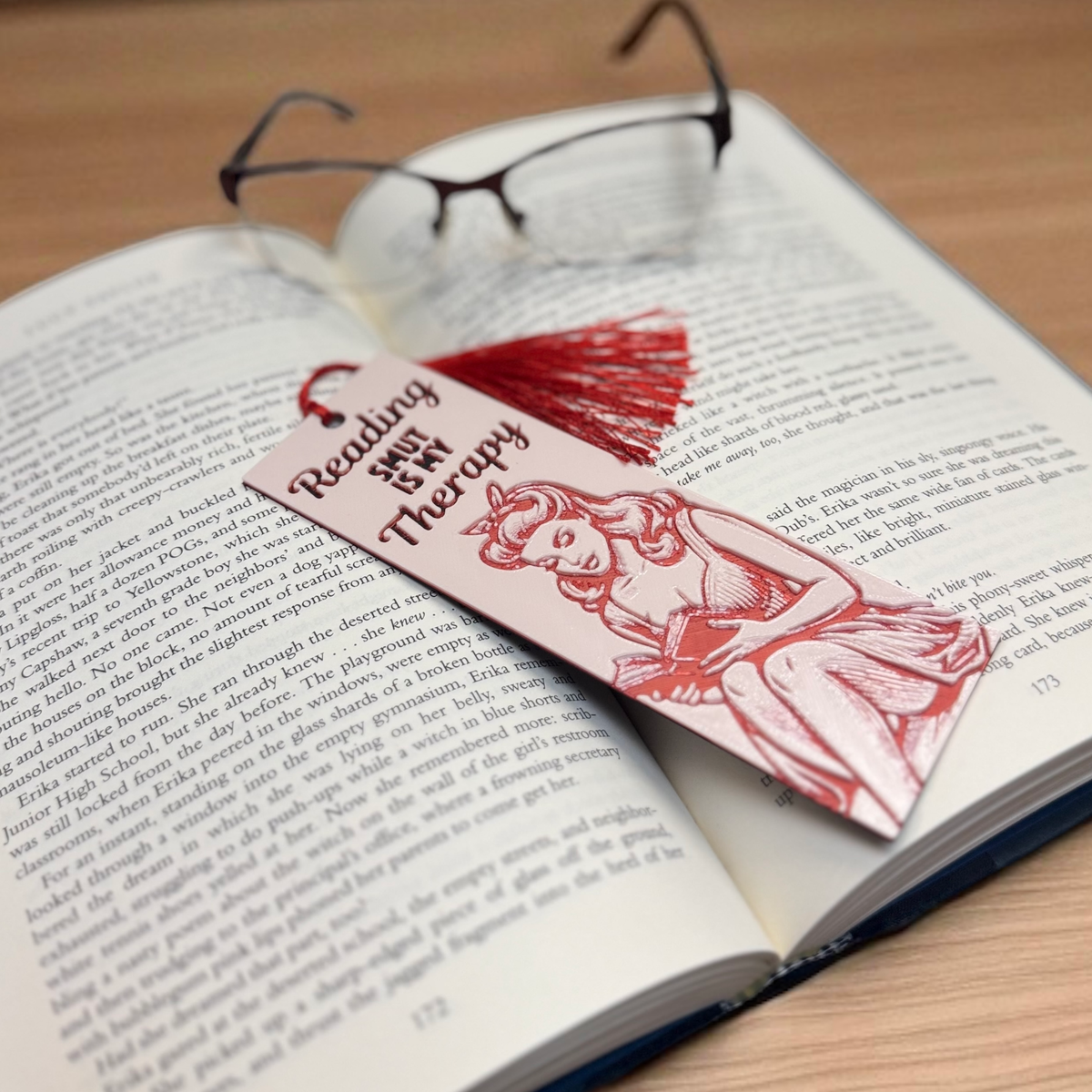 Reading Smut Is My Therapy 3D Bookmark