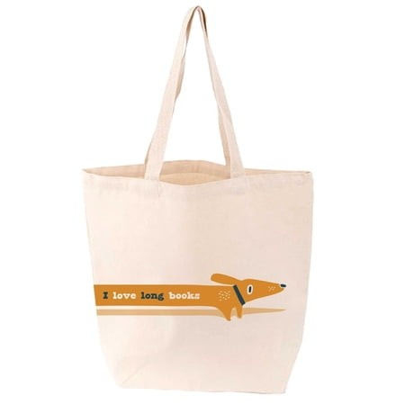 Z Manufacturing I Love Long Books Hardcover Tote