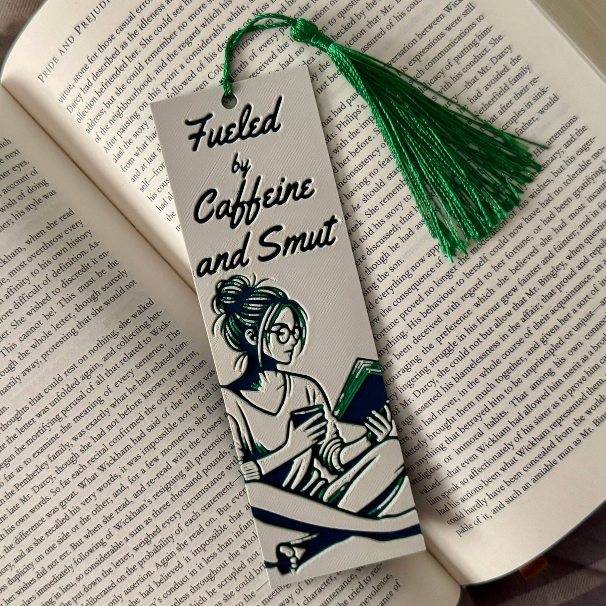 Fueled By Coffee and Smut 3D Bookmark