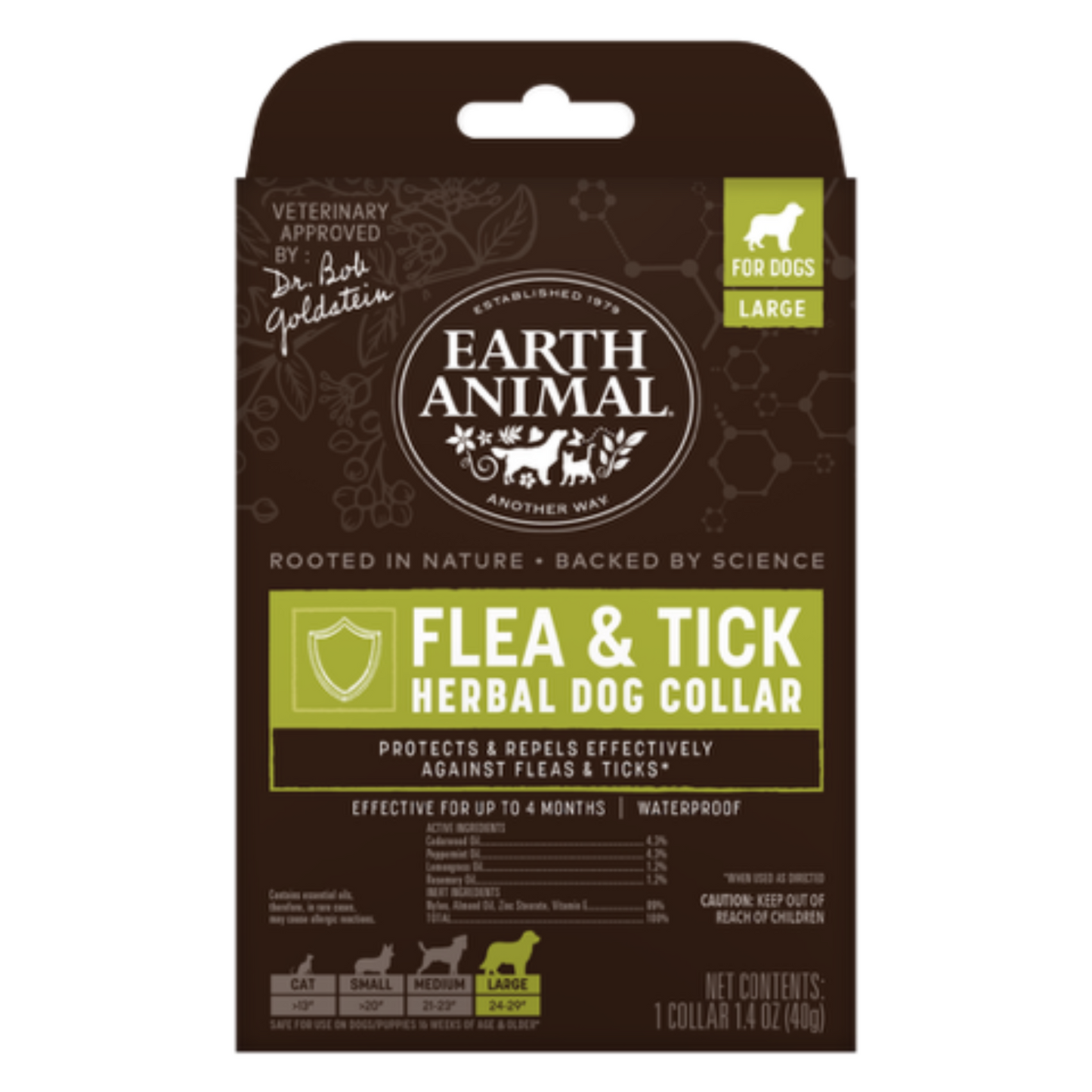 Earth Animal Herbal Flea & Tick Collar for Large Dogs