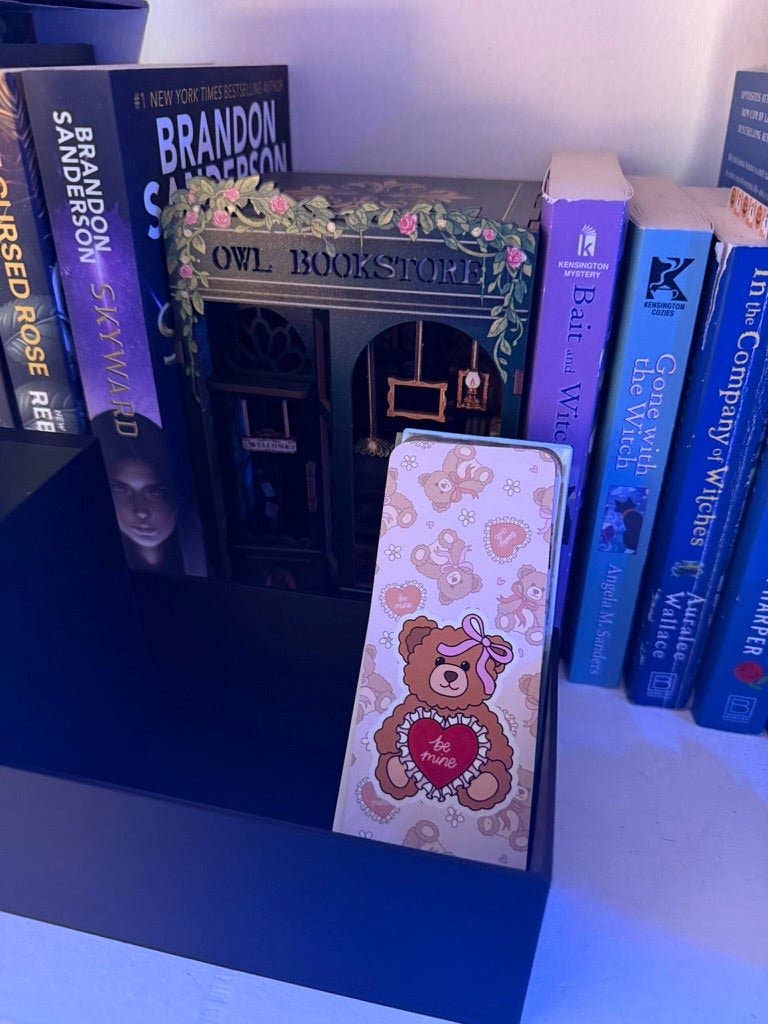 Stained Glass-Style Tealight Snake and Crown Inspired Book Nook with Storage - Optional Without Storage