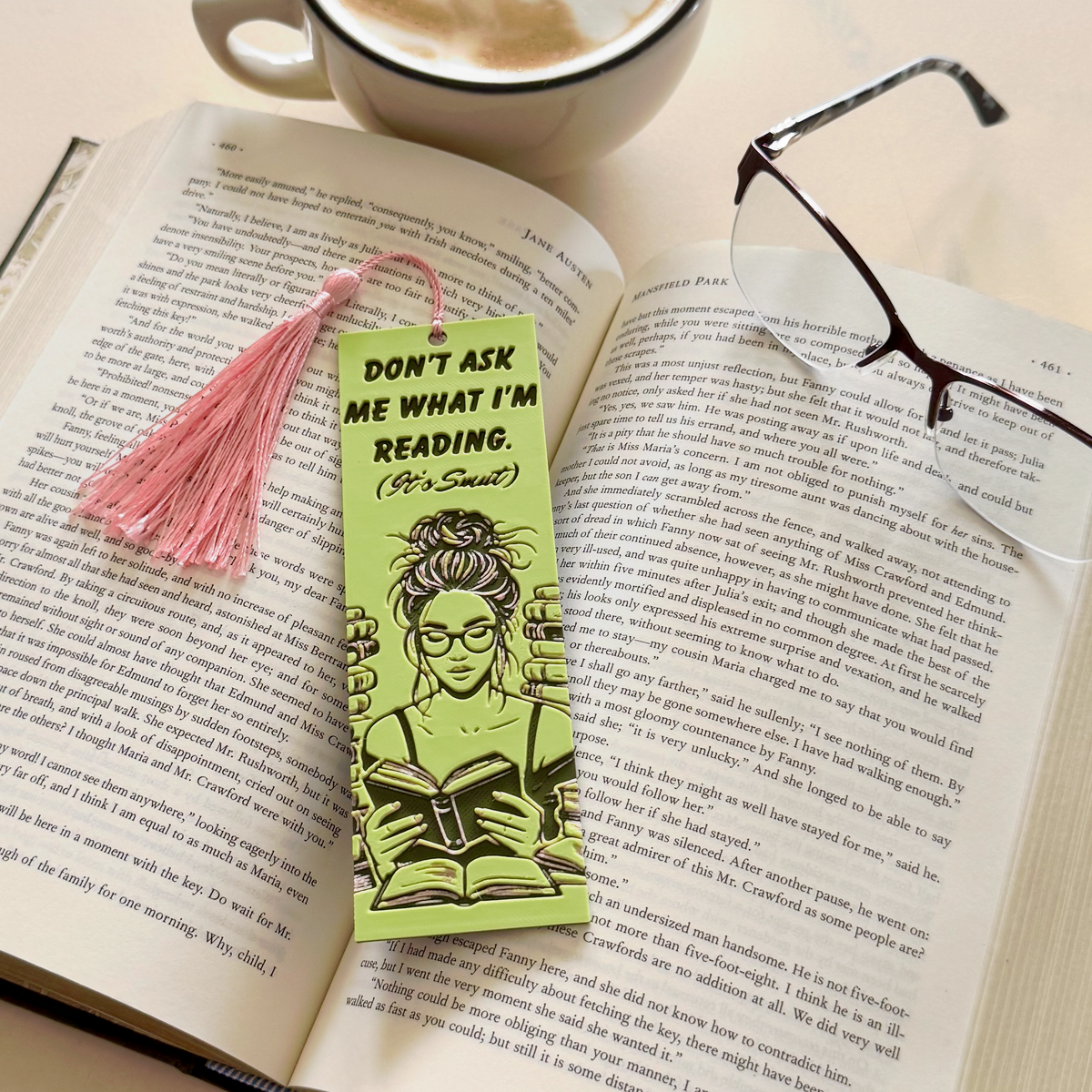Don't Ask Me What I'm Reading - Funny 3D Bookmark - Smut