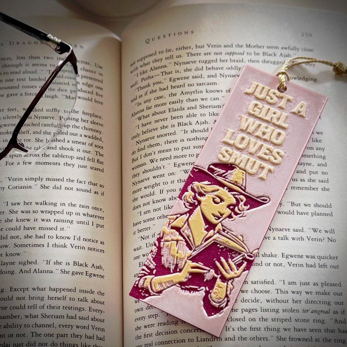 Just a Girl Who Loves Smut 3D Bookmark