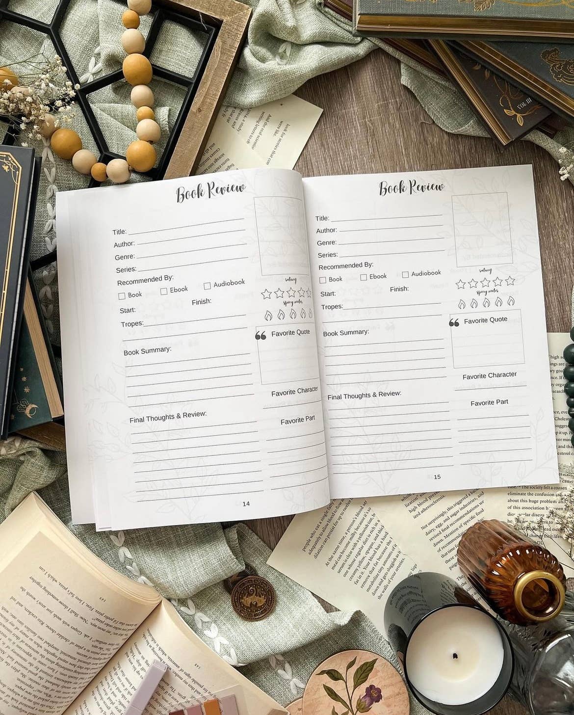 Reading Journal, Book Journal, Review Journal, Book Tracker