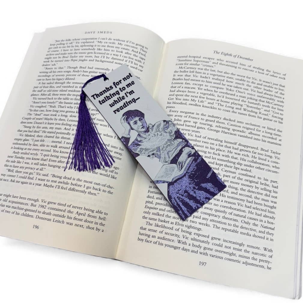 Thanks For Not Talking To Me While I'm Reading 3D Bookmark