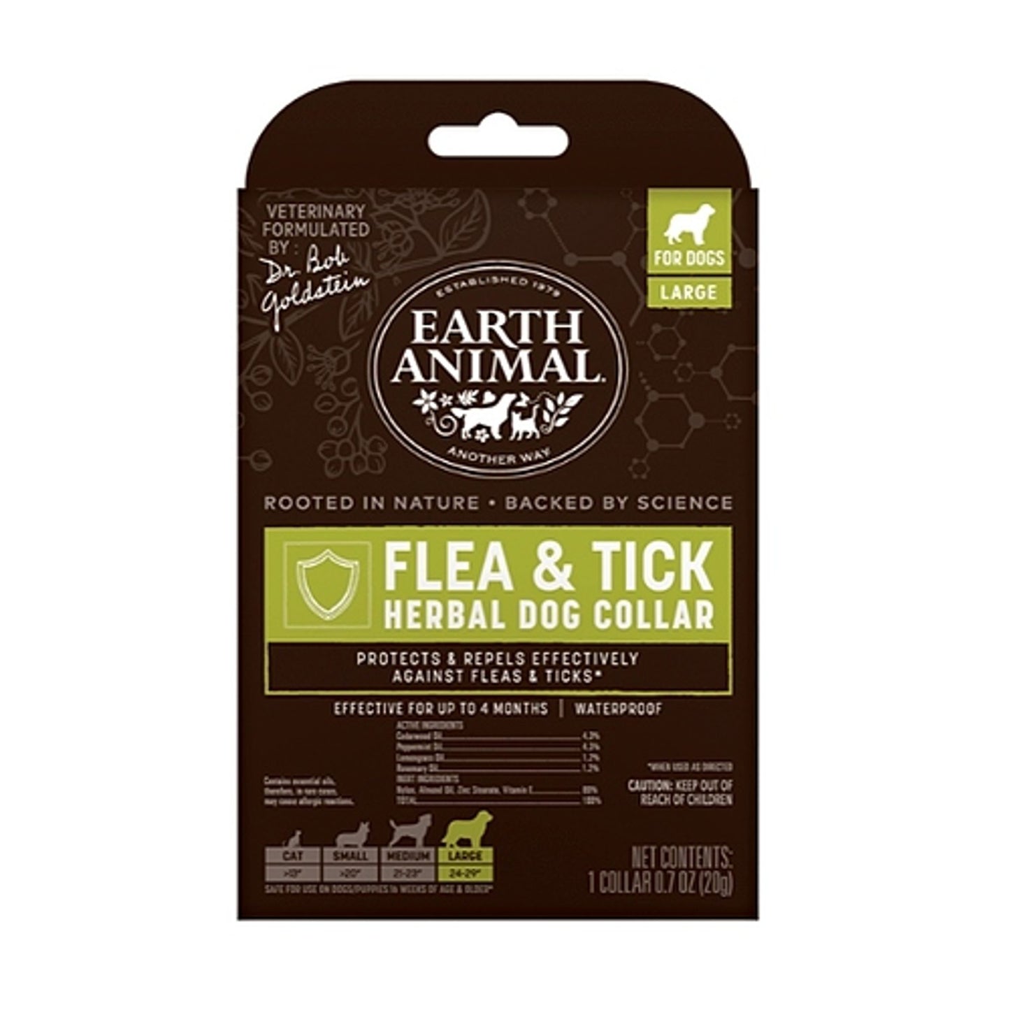 Earth Animal Herbal Flea & Tick Collar for Large Dogs