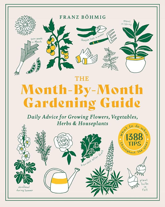 The Month-by-Month Gardening Guide: Daily Advice for Growing Flowers, Vegetables, Herbs, and Houseplants cover image