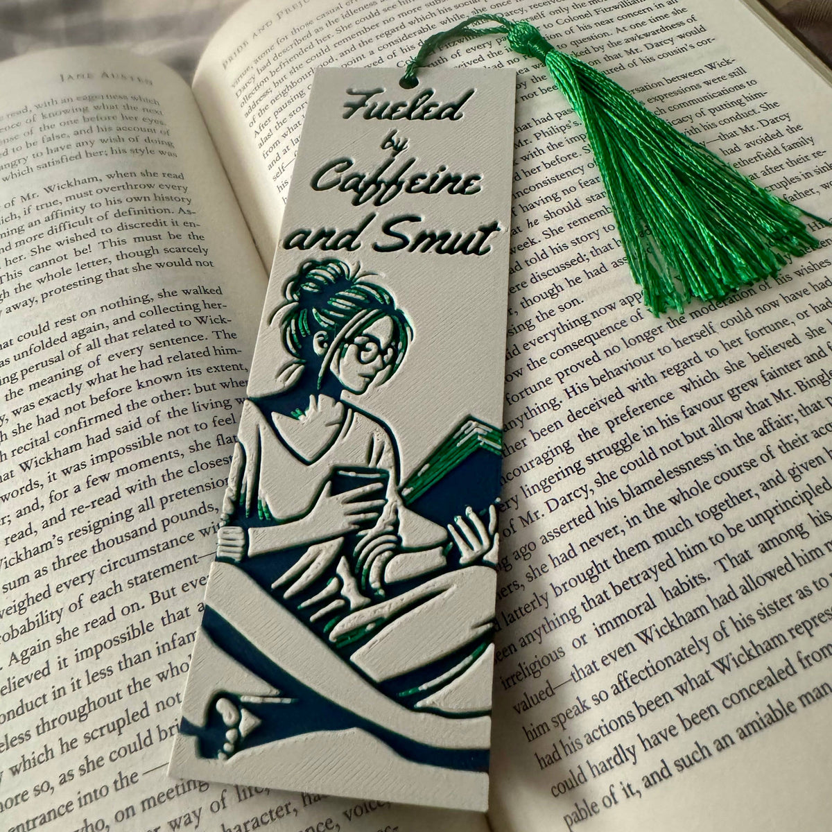 Fueled By Coffee and Smut 3D Bookmark