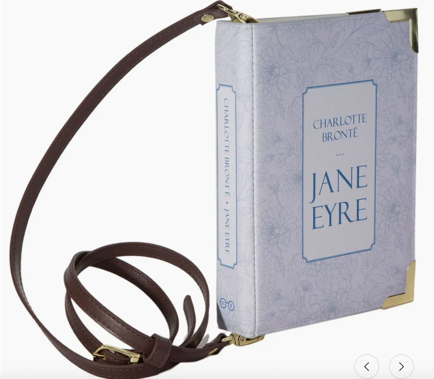 Jane Eyre Lilac Book Crossbody Handbag-Small