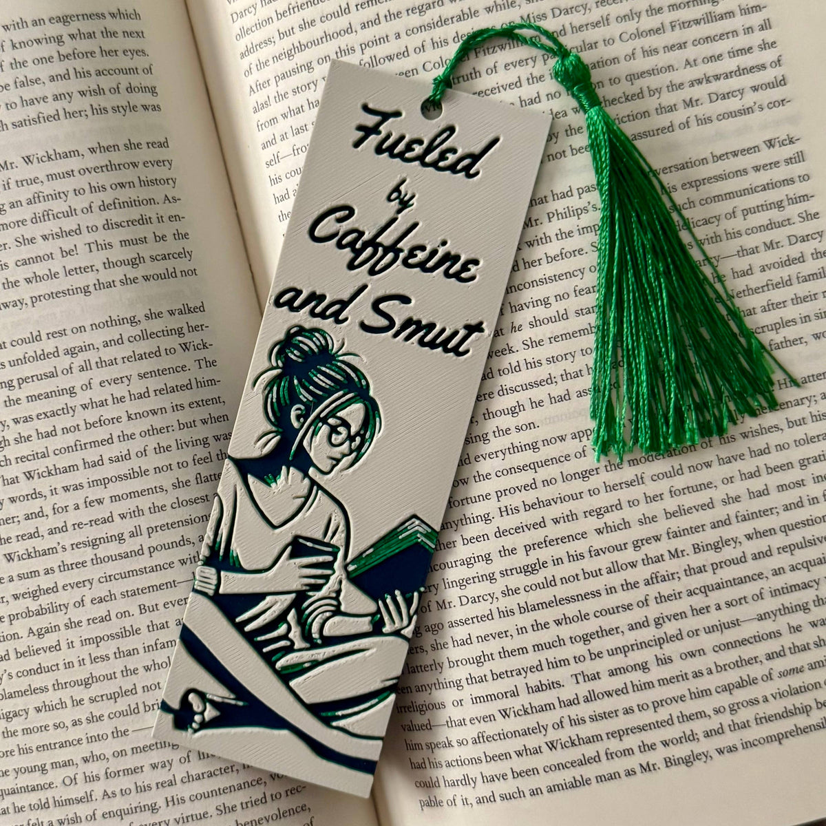 Fueled By Coffee and Smut 3D Bookmark