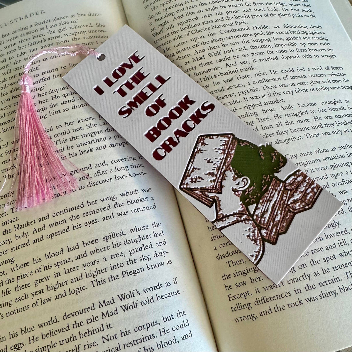 I Love The Smell Of Book Cracks 3D Bookmark