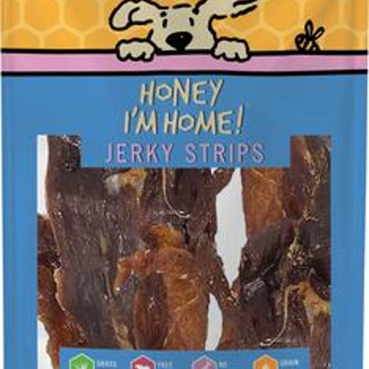 Honey I'm Home Buffalo Jerky Strips for Dogs, 3.5 oz