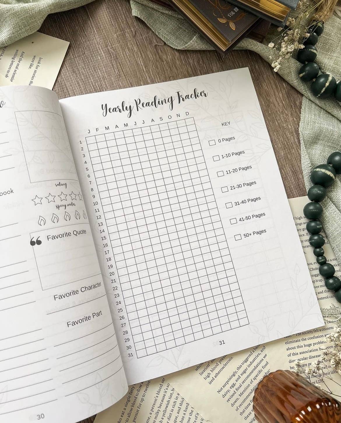 Reading Journal, Book Journal, Review Journal, Book Tracker