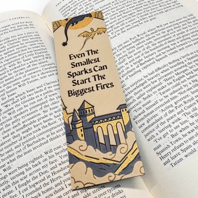 Even The Smallest Spark Fourth Wing Inspired 3D Bookmark 