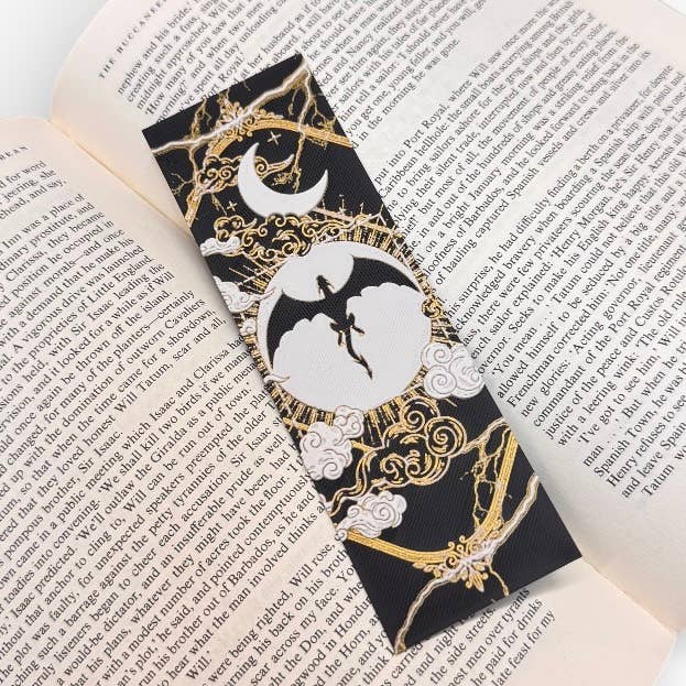 Fourth Wing Inspired Black Dragon 3D Bookmark 