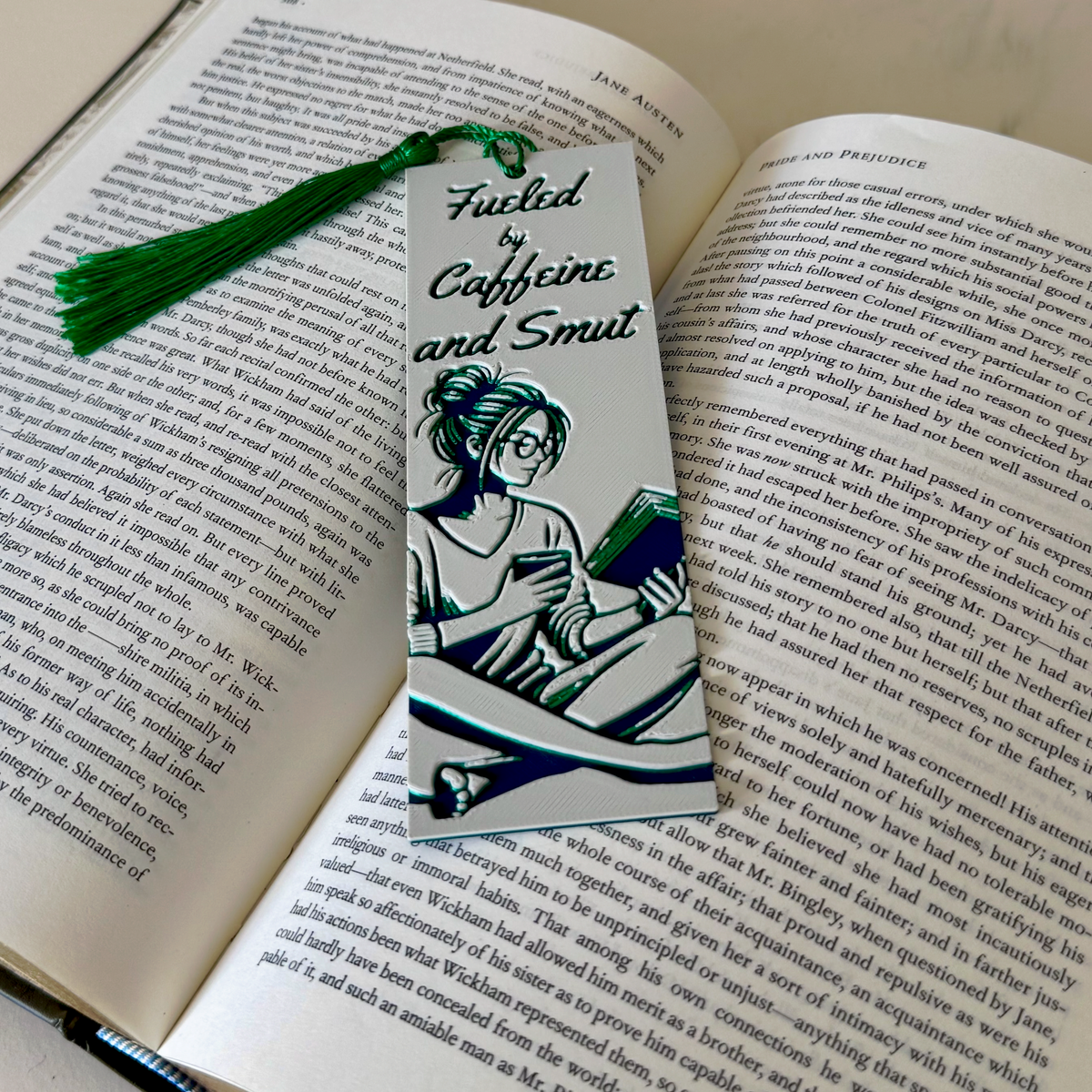 Fueled By Coffee and Smut 3D Bookmark
